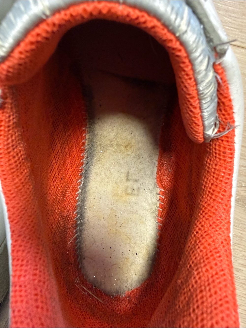 CHANEL White, Silver Glitter and Orange Low-Top Running Sneakers Size 8 (38) - Picture 8 of 16